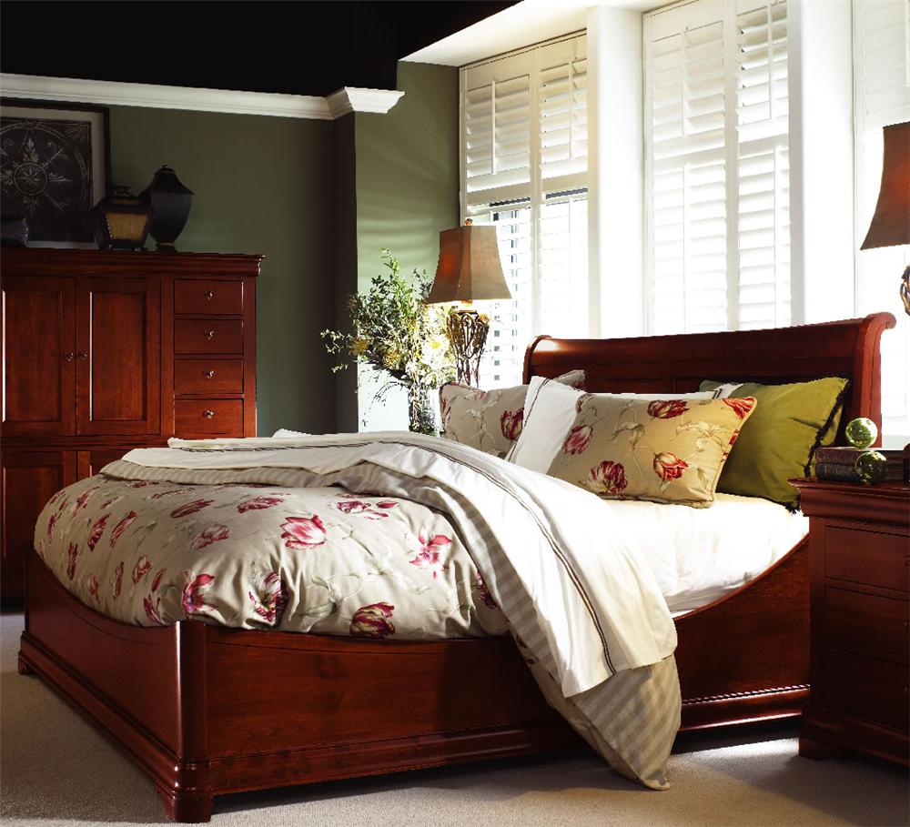 Durham Chateau Fontaine Euro Sleigh Bed Stoney Creek Furniture